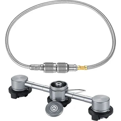 Adaptateur butane 3 en 1, tuyau d'extension, adaptateur pour four à gaz, embout de conversion pour cartouche de gaz, réchauds portables à butane de type bouteille (1/5)