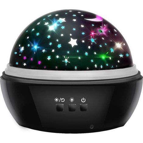 Filiyano – Projecteur d'étoiles pour enfants, veilleuse galaxie avec dôme rotatif, 4 couleurs, USB/piles (1/5)