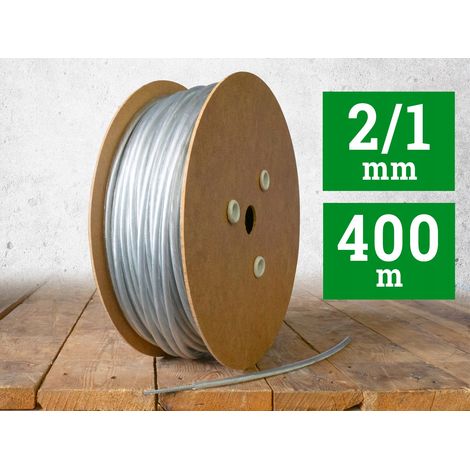 Câble en acier gainé de PVC 1/2 mm 400 m incolore 1x7 (1/5)