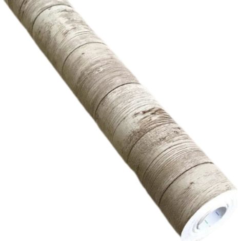 Self-adhesive vinyl wood-effect coating for kitchen countertops, cabinets, drawers, walls and crafts (45 x 10 m, beige)