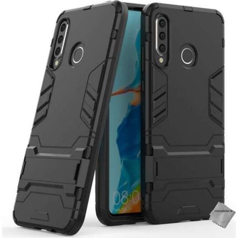 Coque Rigide - Huawei P30 Lite - Protection Antichoc - Verre Trempé Inclus - Noir (1/4)