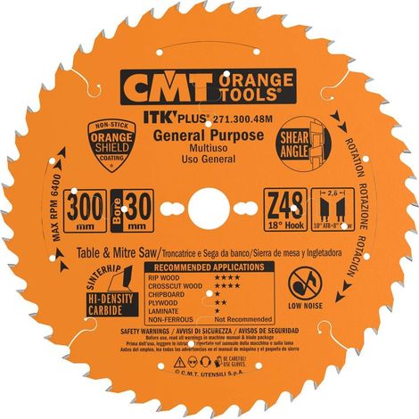 271.300.48M SIERRA CIRCULAR ( ULTRA ITK ) HW 300X2.6/1.8X30 Z=48 ATB-S (1/2)