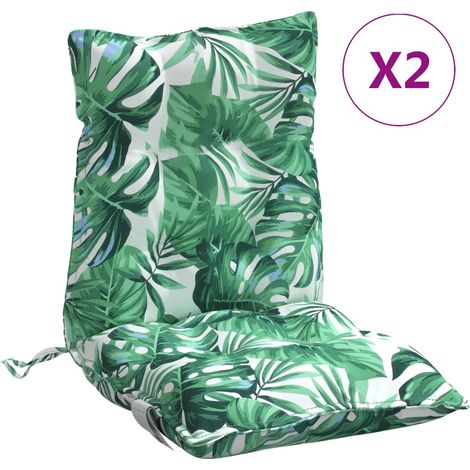 Coussins de chaise à dossier bas lot de 2,Coussins d'extérieur modèle de feuille CFW285903 (1/5)