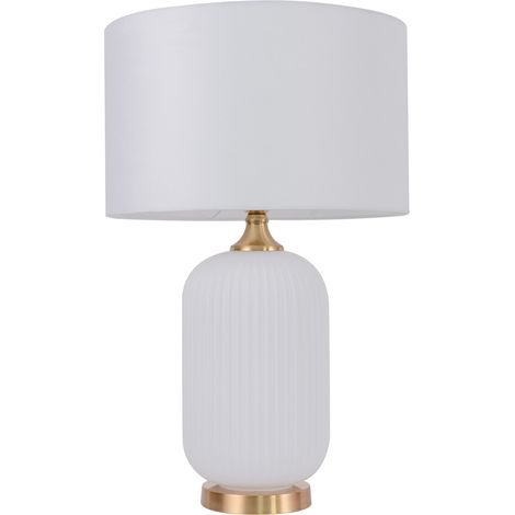 Lampada da tavolo Tamiza bianco oro ceramica E27 Prestige (1/5)