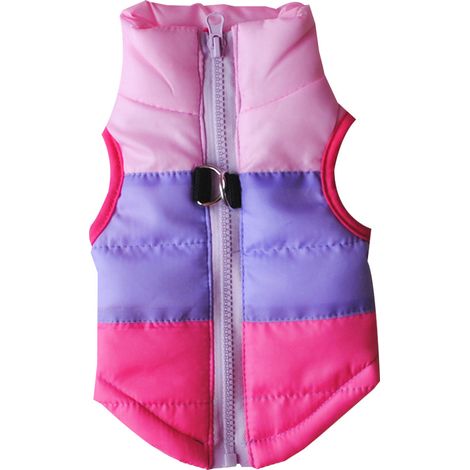 Veste Chaude Pour Chien - Blouson Rembourré Imperméable En Nylon Et Coton - Pour Chiens De Taille Petite À Moyenne - 1 Pièce