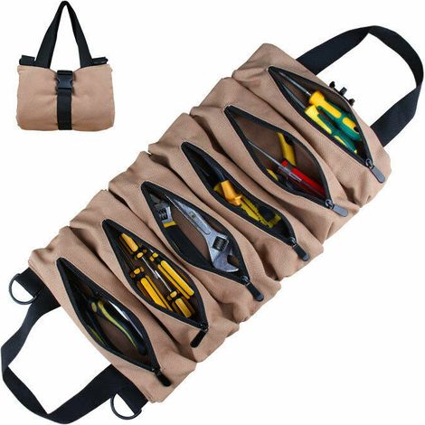 Sacoche de rangement pour outils d'entretien automobile - Kaki (1/4)