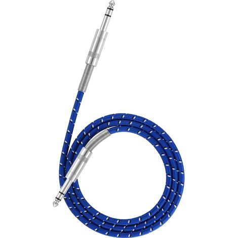 Câble Guitare 6.35mm Mâle à Mâle 1m pour Instrument de Musique (1/5)