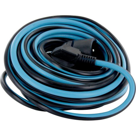 Prolongateur H05VVF 3x1,5mm² 10m noir/bleu - Chacon