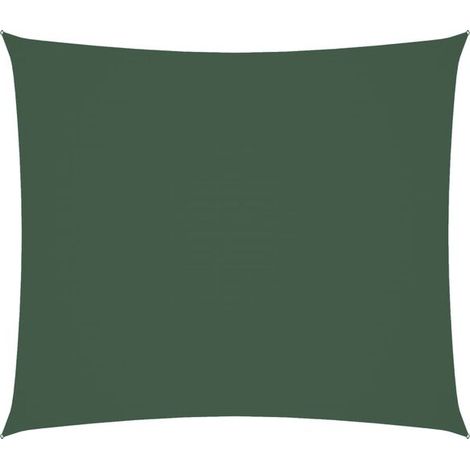 Toile de parasol rectangulaire en tissu Oxford vert foncé de 2 x 2,5 mètres (1/5)