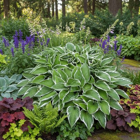 Hosta Undulata Albomarginata/Lot de 3 godets (1/5)