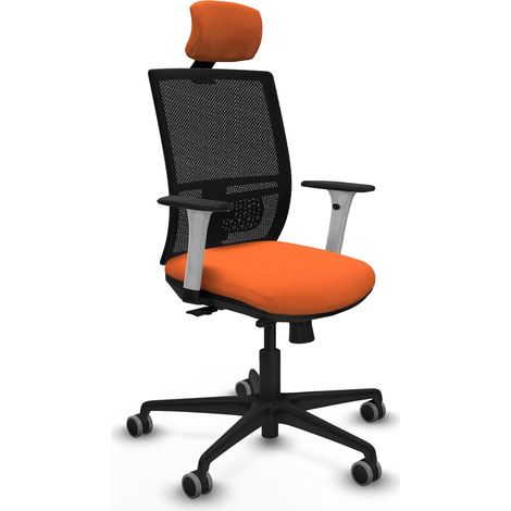 Silla piqueras y crespo Yunquera blanco respaldo ajustable soporte lumbar (1/2)