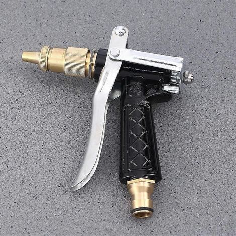 High Pressure Hand Sprayer Nozzle for Car Wash & Garden Hose, Adjustable Jet Spray Gun with 8 Patterns, Rust-Resistant Metal Head (1/4)