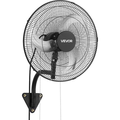 Ventilateur Mural Industriel 45,7 cm, Ventilateur Oscillant pour Garage, Atelier, Entrepôt et Salle de Sport, 3 Vitesses, Oscillation Automatique, Angle Réglable, Pales en Alu, Grille en Acier (1/5)