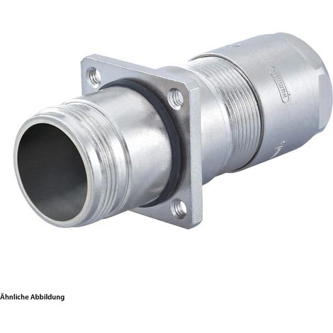 HUMMEL M16 Wanddurchführung Kupplung gerade Hinterwand, Kabelabgang gerade, Klemmbereich 2,0mm - 7,0mm Farbe silber - 1 Stück