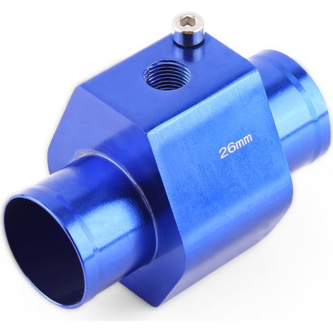 Raccord universel en métal pour capteur de température d'eau, tuyau de jonction 26mm, adaptateur bleu, pièce auto robuste. (1/4)
