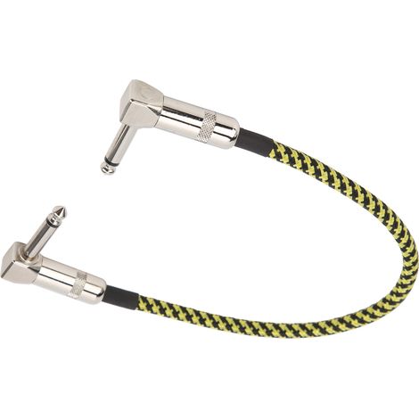 Câble de Scène Blindé Cuivre Tressé 11,8 Pouces Anti-Bruit Noir et Jaune (1/5)