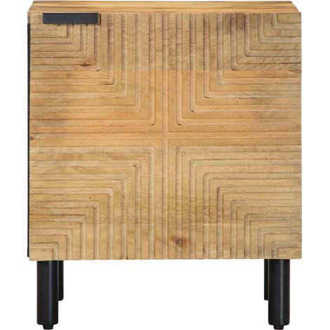 Lot de 2 Tables de chevet,Cabinet de chevet,Table de nuit 40x33x46 cm bois de manguier solide CFW774826 (1/5)