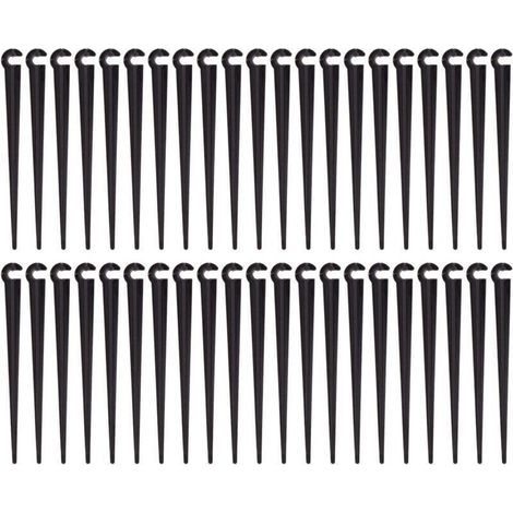 Piquets de support de tuyau d'irrigation Piquets de tuyau de support Outils de jardinage d'irrigation goutte à goutte en plastique,Convient pour tuyau d'irrigation en PVC de 47 mm , paquet de 1 (1/4)