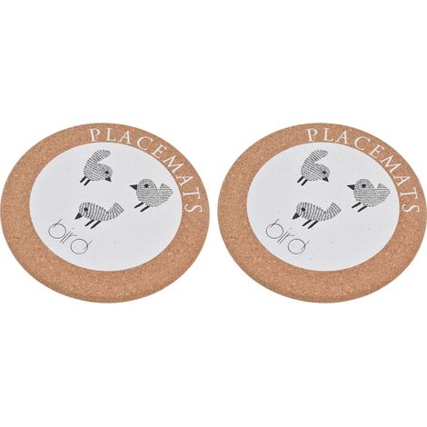 2 Pièces Sous-verres Liège Mignons Motif Animaux Décoratifs Ronds Pratiques pour Bureau Maison Oiseaux (1/5)