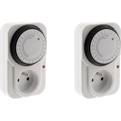 Lot de 2 programmateurs journaliers mécaniques + voyant 3500W - Otio (1/4)