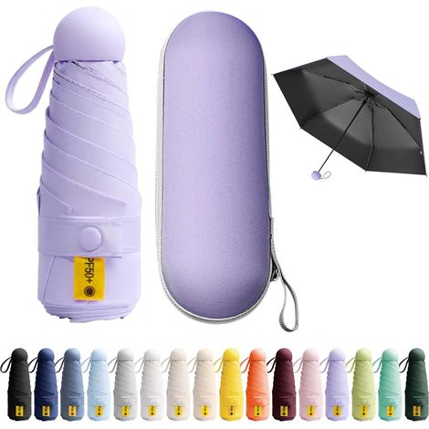 Mini parapluie de poche, anti-UV, léger, compact, facile à transporter, pour toutes occasions. (1/5)