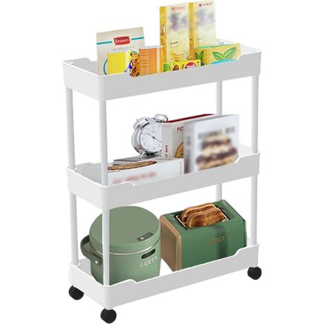 Étagère de rangement de cuisine, chariot du sol au plafond, étagère de rangement pour recoins, étagère à plusieurs niveaux pour salon, salle de bain, objets de décoration pour salle de bain (1/5)