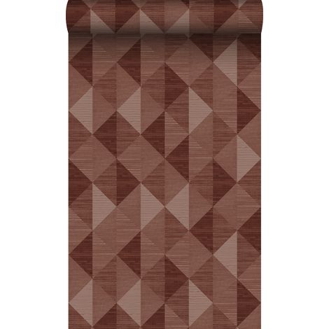 papier peint motif graphique en 3D rouge bordeaux  - Origin Wallcoverings (1/5)