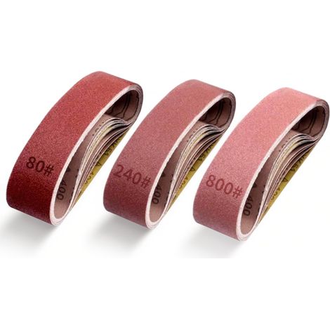 30 Pièces Bande Abrasive de Ponceuse 30x330mm, 10 x Grain 80/240/800 Mixte (1/5)