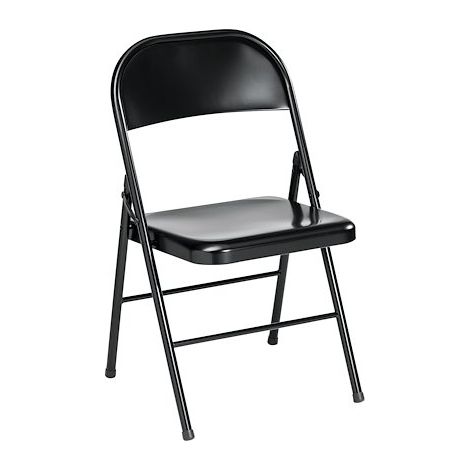 Chaise pliante Métal noire - Lot de 2 - Maxiburo