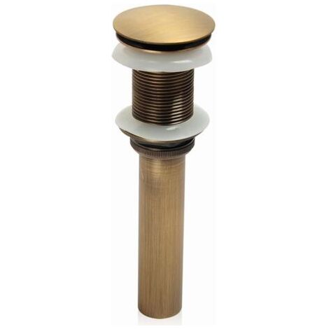 Robinet d'évier à une fente Push Pop Up Click Clack Maker Stopper Stopper No Overflow (Laiton antique) (1/3)