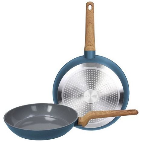 Set 2 Padelle T-Care My Cooking 24 e 28 cm Alluminio Antiaderente Blu (1/2)