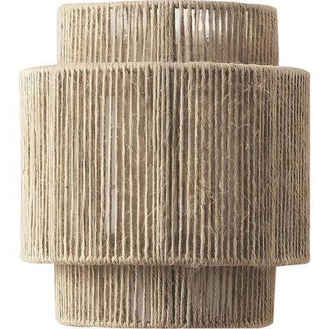 Applique murale, corde de chanvre tissée à la main, design polyvalent, 1PC, Pas d'ampoule (1/2)