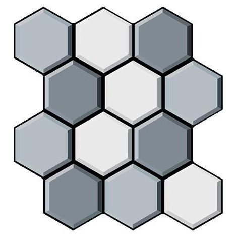 Lot de 10 autocollants muraux hexagonaux 3D anti-graisse pour cuisine (1/5)