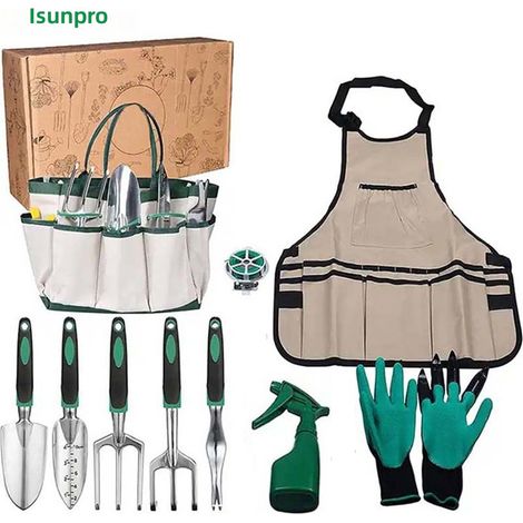 Ensemble outils jardin kit pelle jardinage de 11 en alliage d'aluminium, et d'outils pour le (1/4)