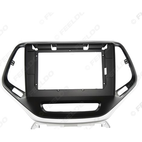 Compatible avec 15 modèles de Jeep Cherokee, ce cadre de modification de 10,1 pouces comprend un système de navigation Android et un grand panneau de haut-parleurs à écran.
