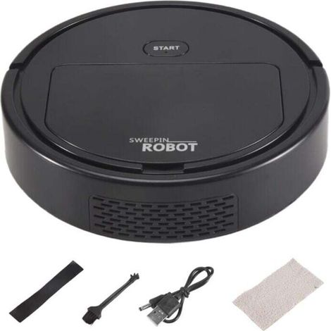 Aspirateur Robot Intelligent pour Machine de Nettoyage Domestique Automatique, Noir (1/4)
