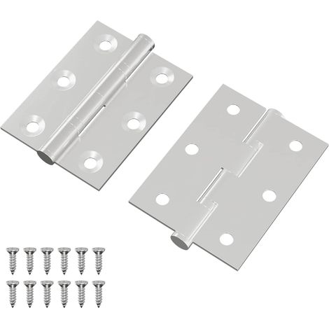 Scharnier 2 pcs Silber 50 x 38 x 1,3 mm Stahl vidaXL