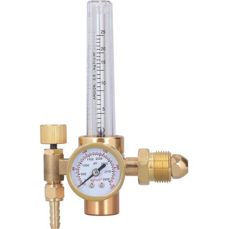 Argon Regulator, Mig/Tig Flow Regulator with CO2 Scales Argon Pressure Reducer Gauge Welding Flow Meter Copper CO2 Regulator for MIG Welding (1/5)