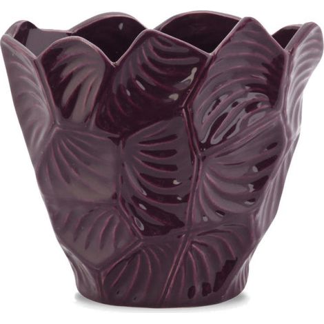 Vaso decorativo in ceramica con piedini antiscivolo - Viola (1/2)