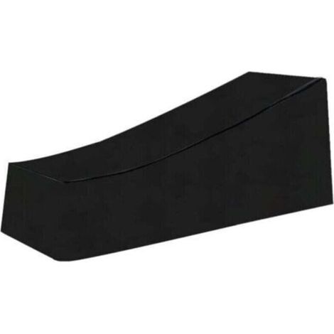 Housse pour Chaise Longue de Jardin, Imperméable, Coupe-Vent, Robuste Tissu Oxford 210D Housse de Protection Bain de Soleil, Transat (210x75x40/80cm) - Noir (1/4)