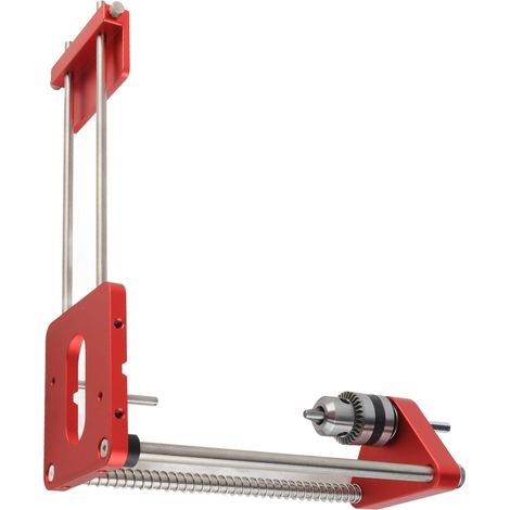 Guide de perçage pour le travail du bois, réglable, à évacuation rapide des copeaux, en alliage d'aluminium. (1/5)