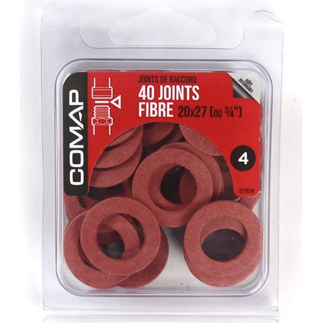 Comap – Lot de 40 joints fibre étanchéité 20x27 pour eau chaude et froide – Joints pour raccord – S279134