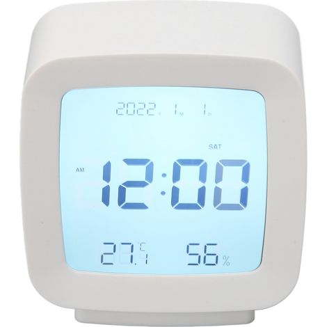 Kinderwecker mit Temperatur- und Luftfeuchtigkeitsanzeige, 12/24-Stunden-Anzeige, Digitaluhr für Zuhause, Schlafzimmer und Büro (1/5)
