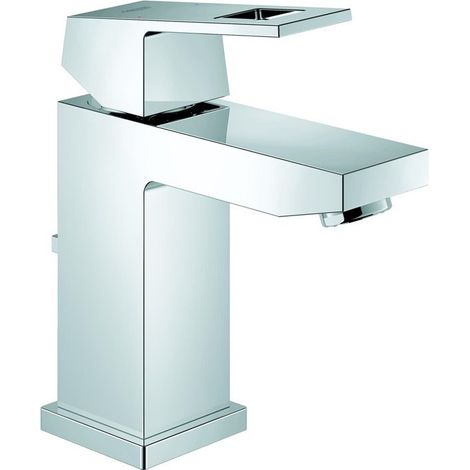 Mitigeur lavabo EUROCUBE DN 15, garniture de vidage 1 1 / 4Z graphite dur brossé GROHE
