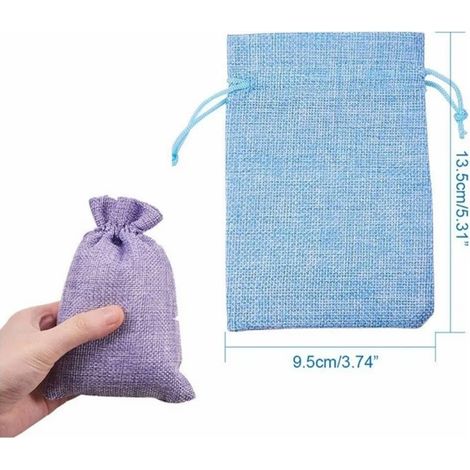 Leinenbeutel mit Kordelzug – 30 Stück, 9 x 12 cm (6 Farben)  Geschenktüten für Hochzeiten, Partys, Geschenke, Schmuck (1/5)