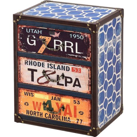 Elegante cassettiera pratica cassettiera con 3 cassetti 50 x 40 x 30 cm multicolore 030006844