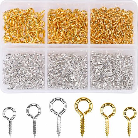 400 Petits Crochets à Visser Dorés pour Bijoux DIY (1/5)
