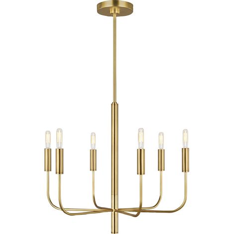 Elstead Brianna Plafoniera a sospensione multibraccio a 6 luci, ottone brunito (1/5)