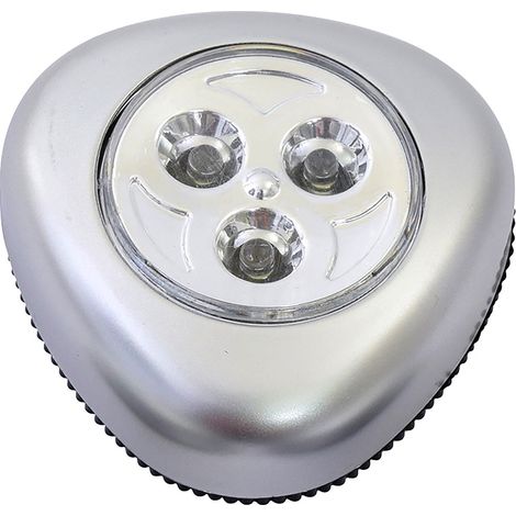 Lampe à poussoir 3 leds grise