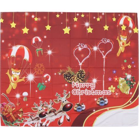 Tenture murale de Noël impression HD, design tendance, résistant à la décoloration, portable, fond coloré pour décoration intérieure, motif 11 (1/5)